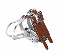 Pédale de vélo rétro avec dragonnes en aluminium avec double sangle-cuir