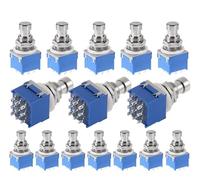 Pédale d'effet de guitare électrique 9 broches 3PDT On/Off petit bouton d'effet de guitare interrupteur à pied accessoires professionnels(5PCS)