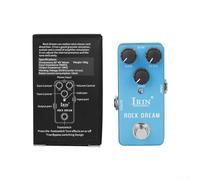 Pédale d'effet de guitare en aluminium avec distorsion Wah Overdrive Delay Reverb Compressor Signal Enhancement (Bleu)