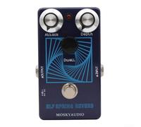Pédale d'effet de réverbération pour guitare MOSKYAUDIO avec pré-retard contrôlable de 30 à 150 ms, profondeur et profondeur réglables, design True Bypass pour paysages sonores atmosphériques, bleu