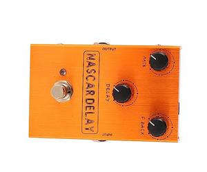 Pédale d'Effet Delay BBD, 3 Boutons, Boîtier en Aluminium Orange, Compacte et Résistante - Son Amplificateur Classique, Réglages Simples, Idéale pour Solo Guitare Électrique