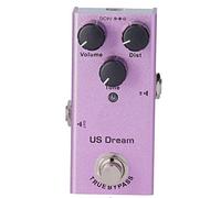 Pédale d'effet Guitare Électrique Distorsion US Dream JDF - 4 Mini Violet DC 9V - Son Distinctif High Gain, True Bypass, Parfaite pour Guitaristes Électriques