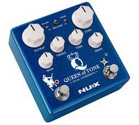 Pédale d'effet guitare - NUX - Queen of Tone Dual Overdrive - Double overdrive - Deux circuits - Bleu