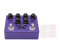 Pédale d'Effet Guitare Reverb et Digital Delay 2 en 1, True Bypass, Couleur Violet - Contrôle Facile, Effets Puissants, Idéal pour Performance Scène
