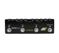 Pédale d'effet Loop pour guitare - 3 pistes - Noir | Enregistrement série à 3 boucles, chemin de signal de dérivation vraie, interrupteur muet, coque métallique