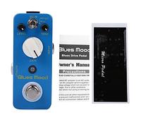 Pédale D'effet Overdrive Blues Style, 2 Modes Bright/Fat, Boîtier Métal Bleu - True Bypass, Contrôle Niveau, Tonalité, Gain, Pour Guitare et Basse