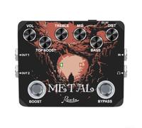 Pédale d'effet pour guitare - Boîtier en métal robuste - Noir | Boîtier en métal, durable, aspect noir, protège l'électronique, parfait pour les tours
