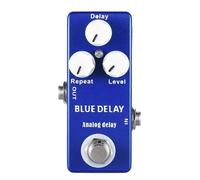 Pédale d'effet pour guitare Mosky Deep Blue Delay Mini True Bypass, temps réglable de 25 à 450 ms, alliage zinc-aluminium, bleu