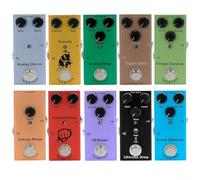 Pédale d'effets de guitare avec overdrive vintage - Distorsion - Delay - Chorus et trémolo - Processeur numérique multi-effets dans un boîtier en alliage d'aluminium pour guitare électrique (A)