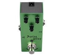 Pédale d'effets délai pour guitare en métal vert multifonction avec timbre analogique riche