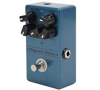 Pédale Delay Effet Métal, Bleu Foncé, Contrôles Temps Profondeur Vitesse - Coque Métallique Robuste, Modulations Uniques, Idéale Musiciens