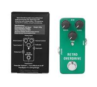 Pédale d'overdrive en alliage d'aluminium avec réglage flexible - Pédale d'entraînement pour guitaristes et amateurs de son vintage - Reproduction sonore vintage