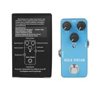 Pédale d'overdrive vintage en métal pour guitare - Texture en alliage d'aluminium - Convient pour les guitaristes et les producteurs de musique - Pédale d'entraînement à la maison