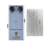 Pédale Effet Chorus Analogique pour Guitare, Boîtier Aluminium Bleu Clair, Contrôles Rate et Depth - True Bypass, Son Circuit Classique, Pour Musiciens et Performances Live