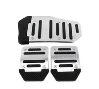 Pédale frein embrayage voiture Couvre-plaquette De Pédale Manuelle Course Universel Frein Automatique Accélérateur Accessoires Intérieurs De Voiture(Argent)