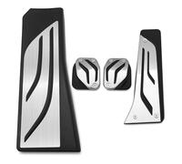 Pédale Frein Pédales Pour BMW Pour X3 F25 2011-2017 Pour X4 F26 2014-2017 Pas Perçage AT MT Carburant Gaz Frein Embrayage Repose-pied Pédale Morte Pad Couvre Remplacer(LHD MT Full Set 4PCS)