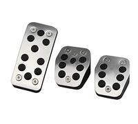 Pédale Frein Pour Focus 2 3 4 MK2 MK3 MK4 Kuga Escape RS ST 2005-2017 Pédale De Frein À Gaz D'embrayage Pédales Voiture En Acier Inoxydable Set Pads Covers(MT Red St)