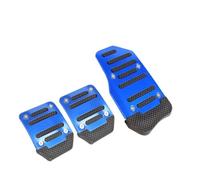 Pédale Frein Voitur Pour Pédale D'automobile Universelle Pédale D'automobile Antidérapante Ensemble Couvercle Pédale Frein D'accélérateur Automatique Manuel Aluminium(Manual Blue)