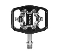 PEDALE GRAVEL - VTT PLATE SWITCH AUTOMATIQUE ALU CNC NOIR 85 x 70 mm