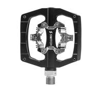 PEDALE GRAVEL - VTT PLATE SWITCH AUTOMATIQUE ALU CNC NOIR 90 x 90 mm
