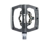 PEDALE GRAVEL - VTT PLATE SWITCH AUTOMATIQUE OU STANDARD ALU CNC GRIS 90 x 90