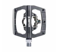 Pedale gravel - vtt plate switch automatique ou standard alu cnc gris 90 x 90 mm
