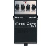 Pédale Metal Core ML-2 BOSS, une distorsion ultra lourde avec attaque acérée pour des riffs de Metal écrasants