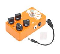 Pédale Overdrive The Big Orange, Effet True Bypass pour Guitare Électrique, Boîtier en Alliage d'Aluminium - Contrôles Multiples, Design Compact, Portable et Durable