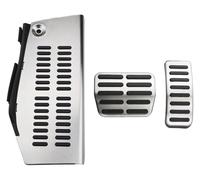 Pédale Pad Housse Caoutchouc Pour Polo Pour VW Pour Golf 4 Pour Bora Pour Beetle Pour RSi Pour GTI R32 Repose-pied En Acier Inoxydable Pédales De Voiture Pour Conduite À Gauche(AT with REST)