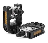 Pédale pliante vélo pliant avec réflecteurs, pédales de vélo pliables aluminium pour VTT, trekking, pédales en résine