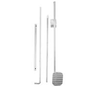 Pédale pour Poubelle Extérieure en Métal, Grosse, Argenté | Accessoire de Remplacement, Compatible Grands Bacs et Couvercles, Usage Patios et Sites Commerciaux
