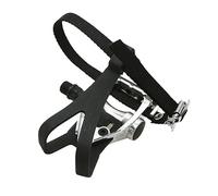 PEDALE ROUTE-PISTE ALU VELGO ARGENT 9-16" AVEC CALE PIED + COURROIE