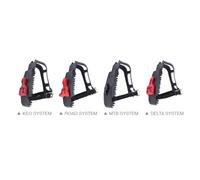 Paire de pédales résine pour adapter sur cales et autres pour pédaler sans les chaussures de velo P2R Look - Shimano Noir TU