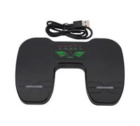 Pédale silencieuse pour Turner sans fil LE Music Practice Controller Dual Switch Antidérapant Pad USB Charge Noir