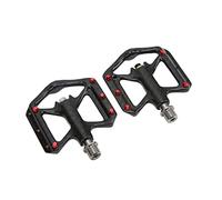 Pédale Vélo Carbone Légère, Axe Titane 9/16 Pouces, Trois Roulements, Antidérapante - Design Creux, Performance Optimal, Adaptée VTT et Route