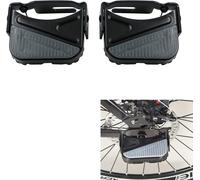 Pedale Velo Plastique Antidérapantes Pédales - Automatiques De Vélo Pédale Arrière Pliantes Vtt Trekking Accessoires En Résine Universelles D'allongement L'axe Noires 1 Paire 9.1x9.4cm