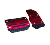 Pédale Voiture Couvercle Pédale Universel Pour Automobile Outil Antidérapant Frein D'accélération Coussinets Pied Améliorés Rouge Argent Gris Bleu Accessoires(2PCS Red)