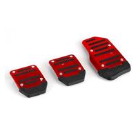 pedale Voiture Kit Universel de série Manuelle de pédales de Voiture, Housse de Protection antidérapante pour Sport de Frein, 3 pièces/Ensemble Couvre Pédale (Couleur : Red)