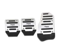Pedale Voiture,PéDale Frein Pédale Universelle Antidérapante En Aluminium, Compatible Avec Benz T4 Q5 Renault Scenic 2 Volvo S90 Vauxhall Corsa, Fiat Bravo(MT Silver)