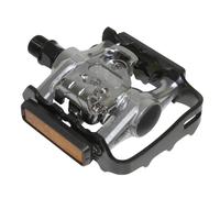 Pedale vtt automatique polyvalente newton avec 1 face shimano-spd noir alu d9-16