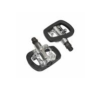 Pedale vtt automatique polyvalente wellgo plateforme 1 face classique et 1 face vp-spd avec cales (paire)