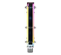 Pedale vtt - bmx newton alu oil anodise 9-16" a roulement (paire) 106x100mm
