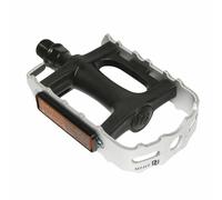 Pedale vtt newton resine noir cage alu argent 9-16" roulement du (paire)