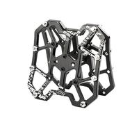 Pedale VTT Pédale Clipless Durable ultralégère antidérapante Classique délicate en Aluminium vélo pédale Plate-Forme adaptateurs Accessoires de(1 Pair Black)