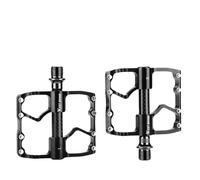 Pedale VTT Pédale de vélo à 3 roulements, axe en Fibre Carbone ultraléger, pédale Creuse, Cyclisme sur Route, Repose-Pieds antidérapant, Accessoires(Road Black)
