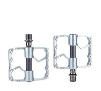 Pedale VTT Pédale de vélo à 3 roulements, axe en Fibre de Carbone ultraléger, pédale Creuse, Cyclisme sur Route, Repose-Pieds antidérapant, Accessoires de vélo PéDales pour VéLo(Road Silver)