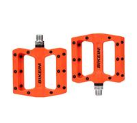 Pedale VTT Pédale de vélo de Montagne 355g Ultra-léger BMX À côté du vélo VTT Pédale Fixed Gear Nylon Carbone Fibre Plateforme Accessoires de Cyclisme(Orange)