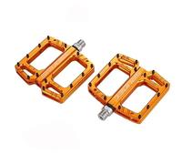 Pedale VTT Pédale de vélo de Montagne en Alliage d'aluminium, pédales antidérapantes, Accessoires légers for vélo de Route et de Piste(Orange)