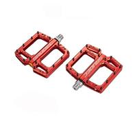 Pedale VTT Pédale de vélo de Montagne en Alliage d'aluminium, pédales antidérapantes, Accessoires légers for vélo de Route et de Piste(Red)