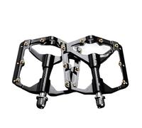 Pedale VTT Pédale de vélo de Route en Fibre de Carbone, roulement en Alliage d'aluminium, pédale de vélo de Montagne antidérapante, Accessoires de vélo(3 Bearing Black)